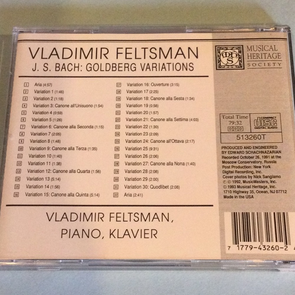 J.S. Bach: Goldberg Variations (Vladimir Feltsman) - Picture 2 of 5